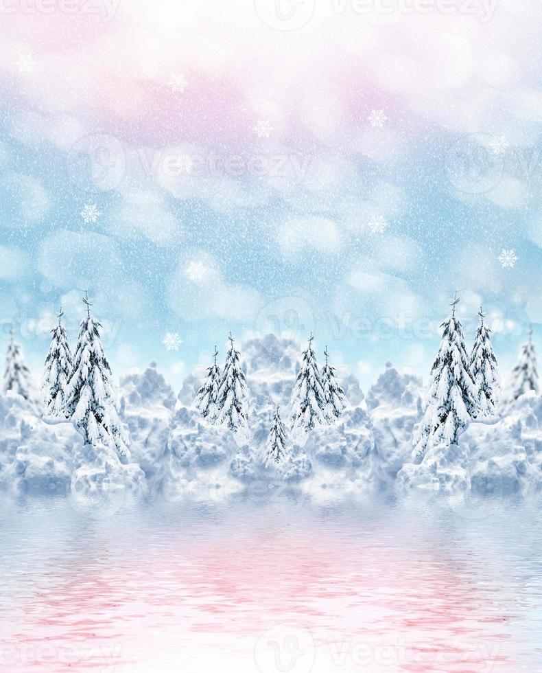 winter landscape. winter forest photo