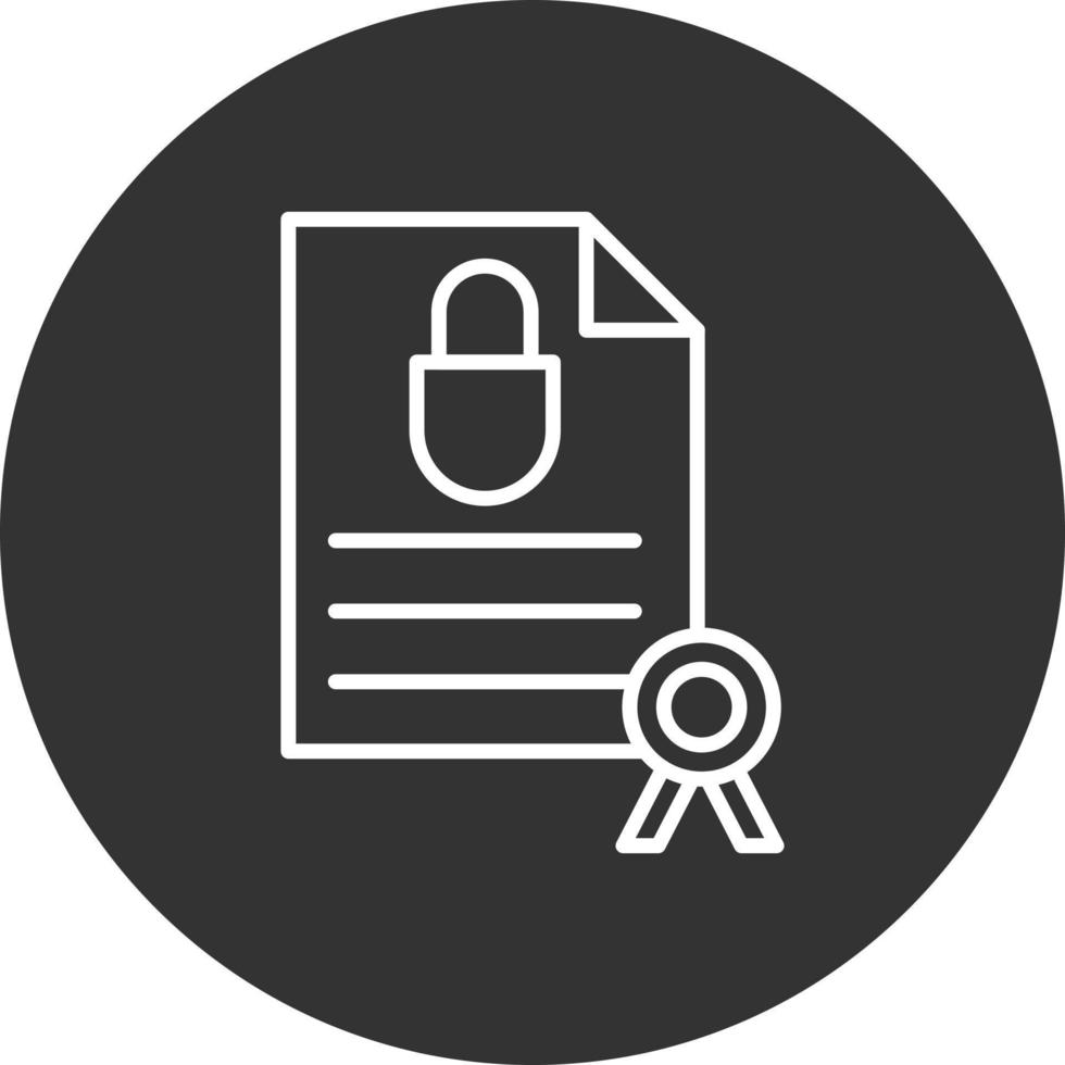 Guarantee Line Inverted Icon vector