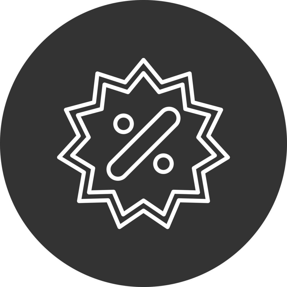 Discount Line Inverted Icon vector