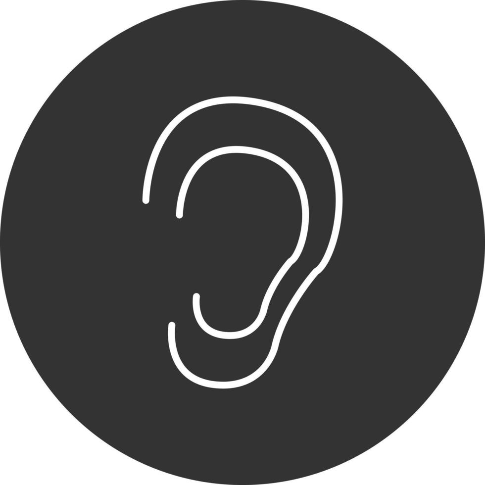 Listen Line Inverted Icon vector