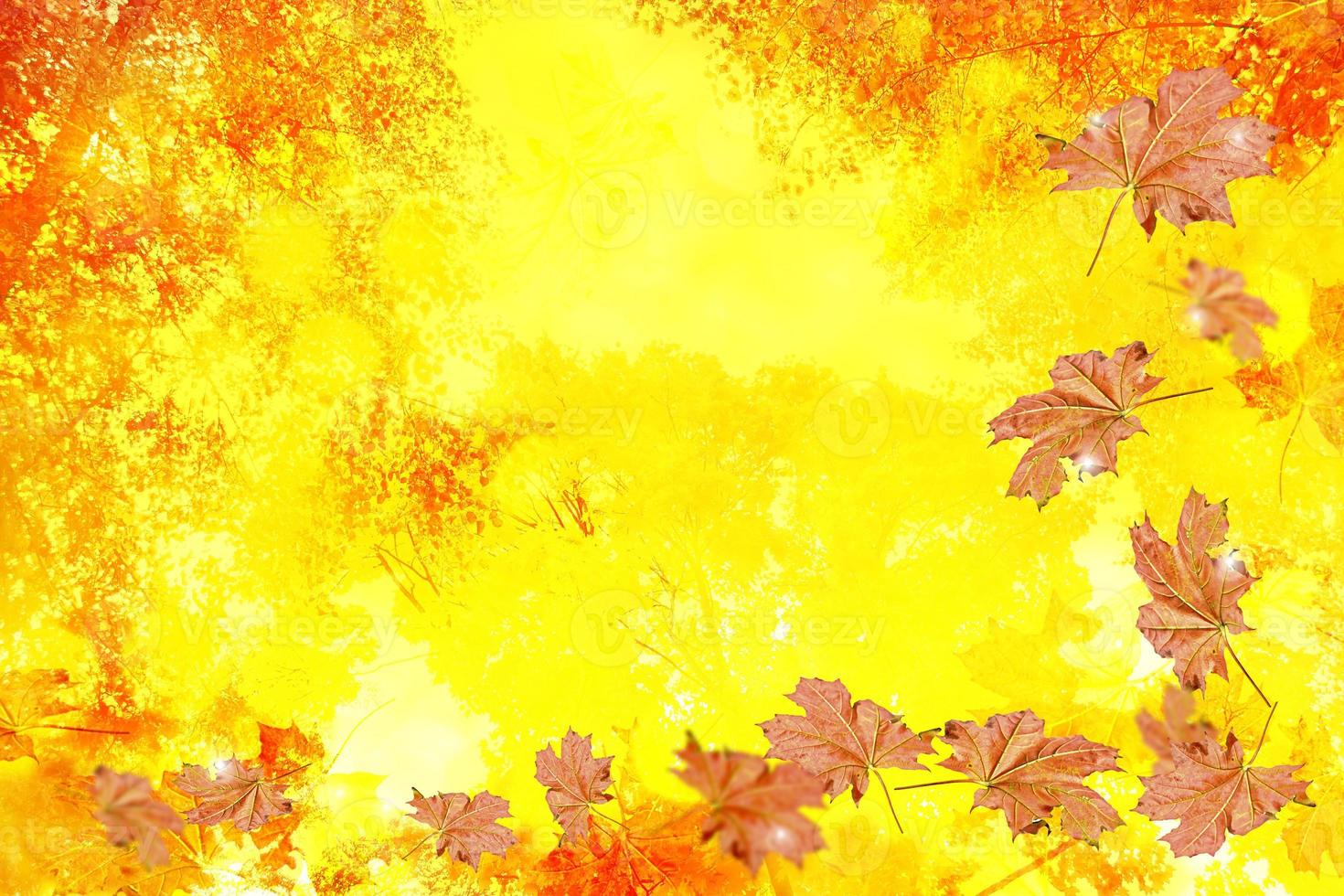 autumn landscape with bright colorful foliage. Indian summer. photo