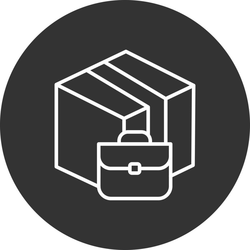 Business Logistics Line Inverted Icon vector