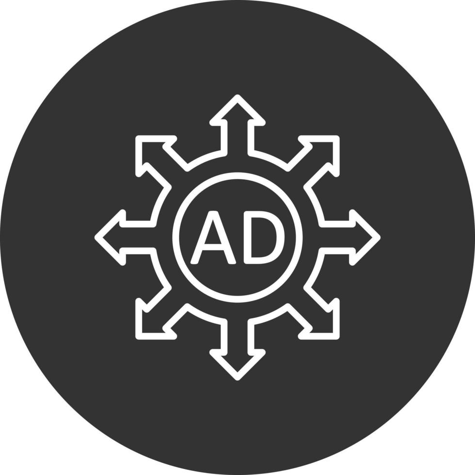 Advertising Submission Line Inverted Icon vector