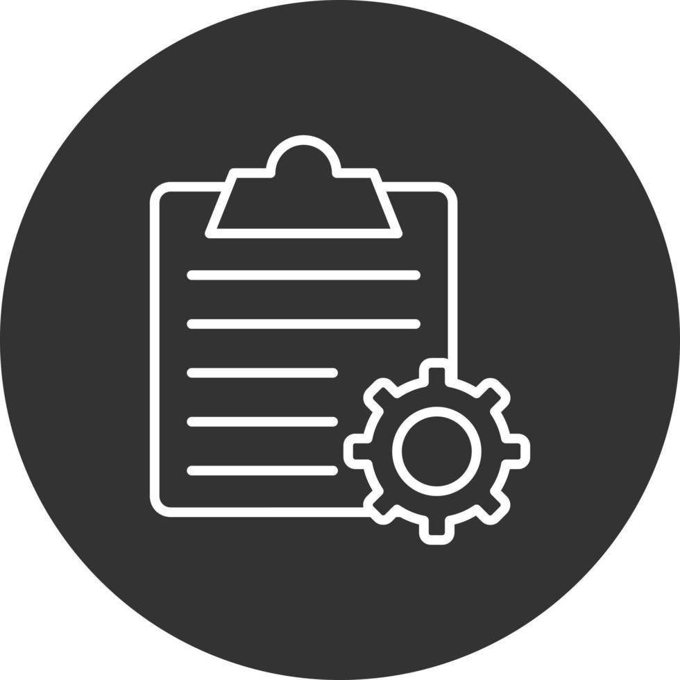 Order Processing Line Inverted Icon vector