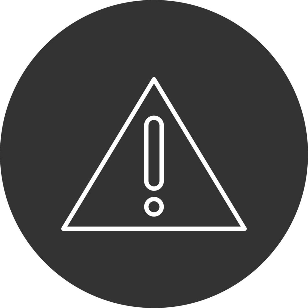 Warning Sign Line Inverted Icon vector
