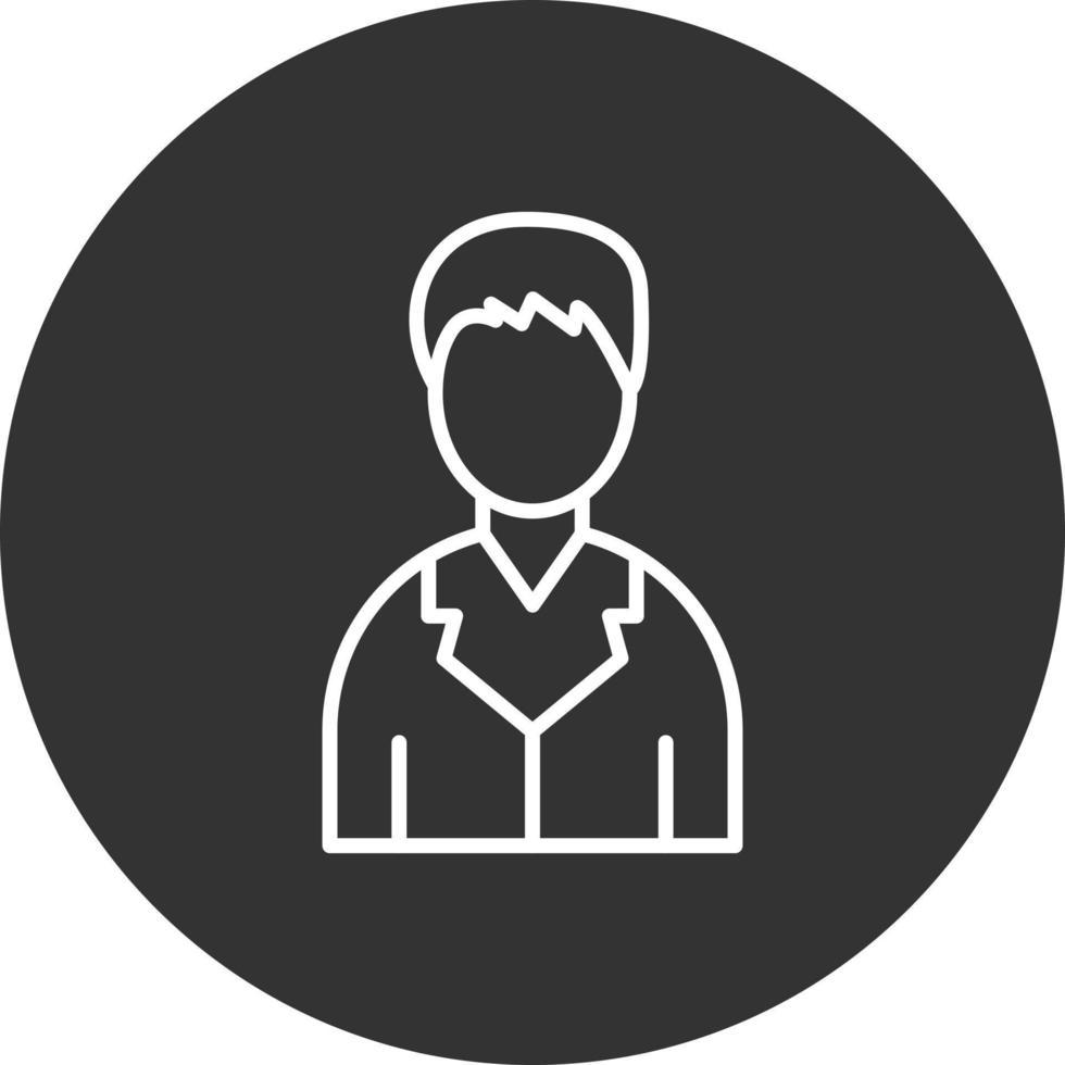 Scientist Line Inverted Icon vector