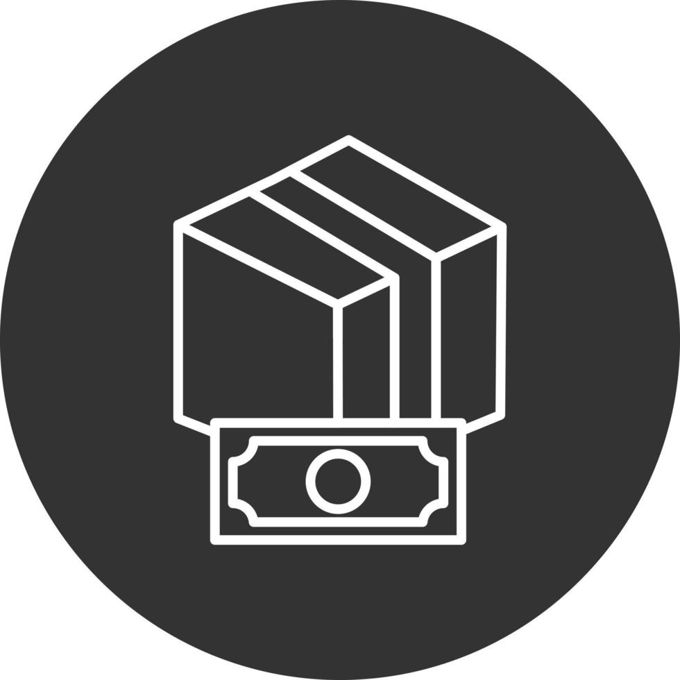 Payment Line Inverted Icon vector