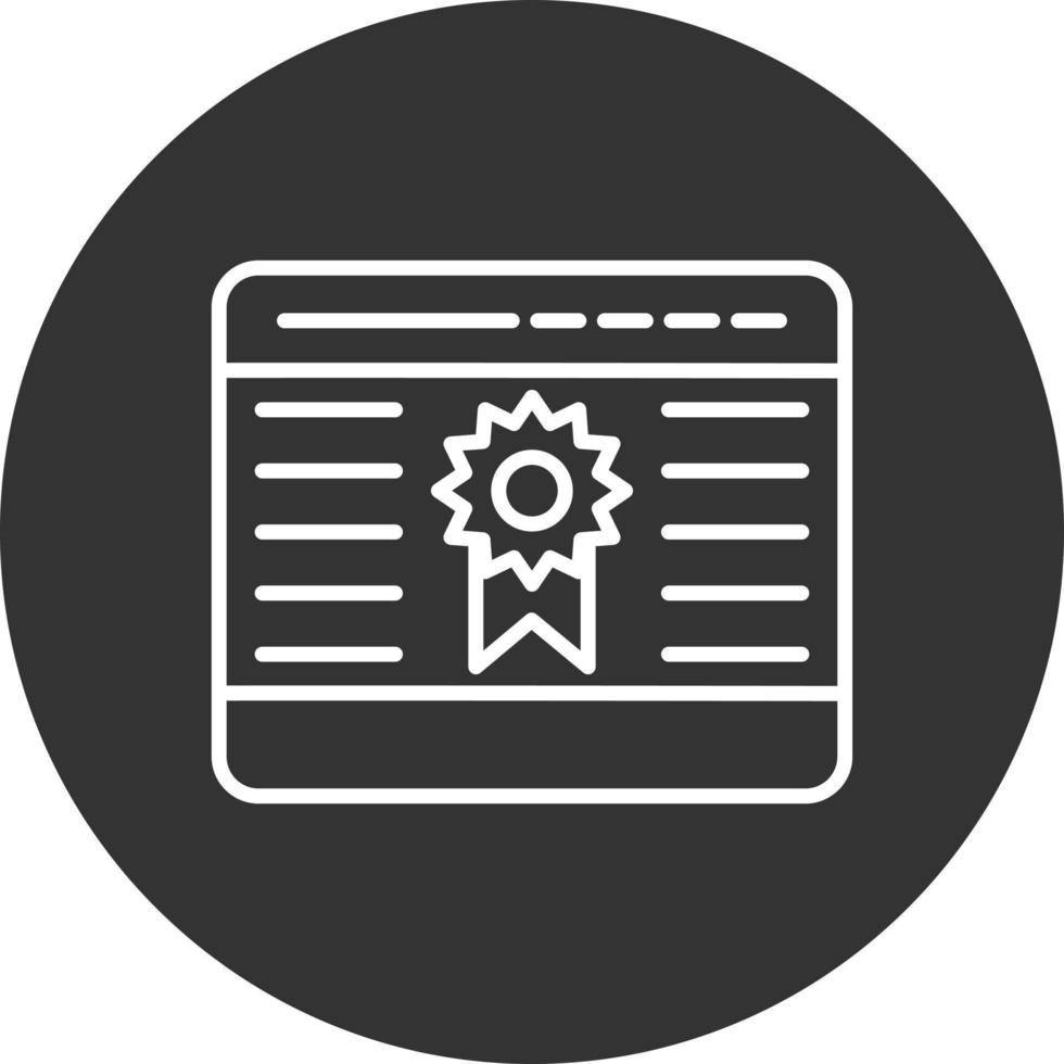 Quality Site Line Inverted Icon vector