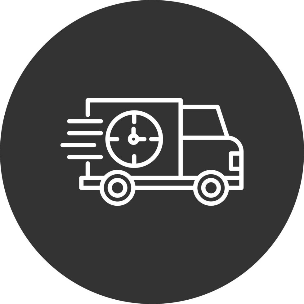 Fast Delivery Line Inverted Icon vector