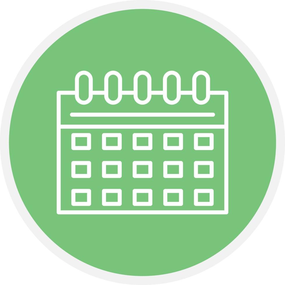 Calendar Line Inverted Icon vector