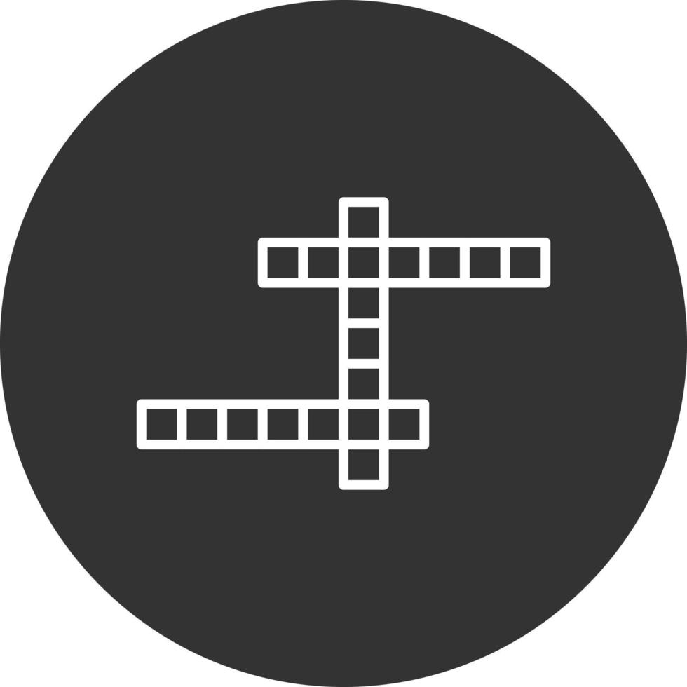 Crossword Line Inverted Icon vector