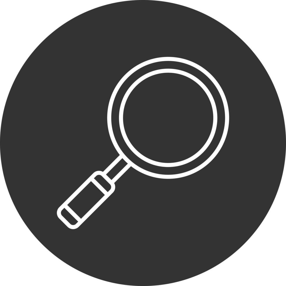 Magnifying Line Inverted Icon vector