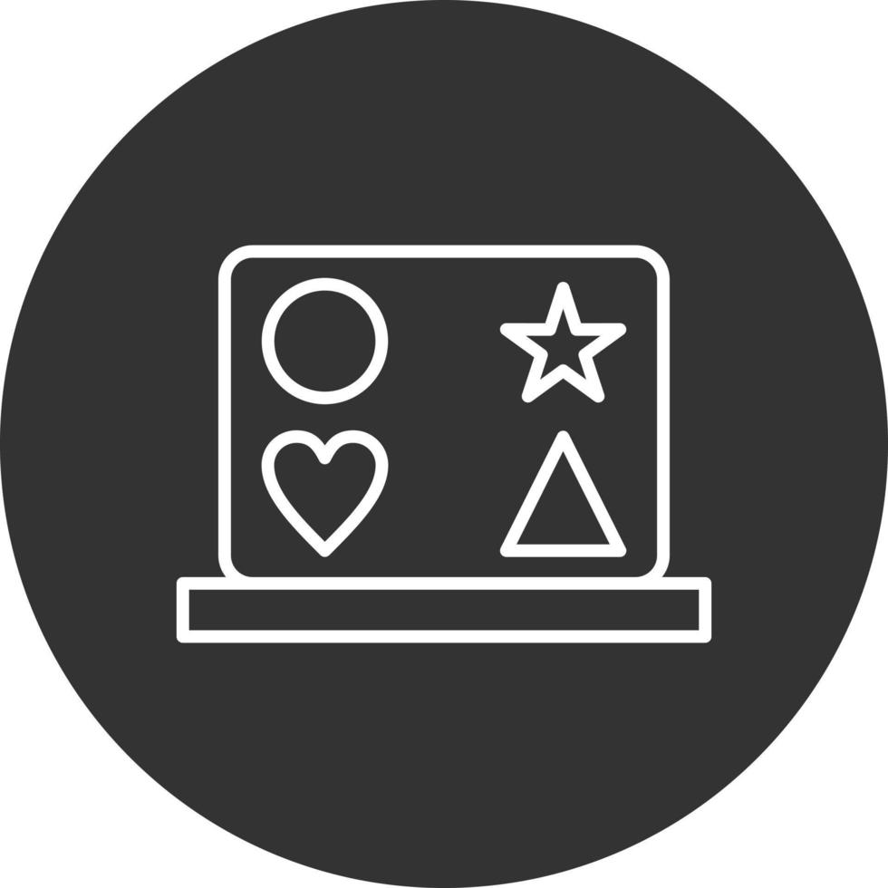 Shape Toy Line Inverted Icon vector