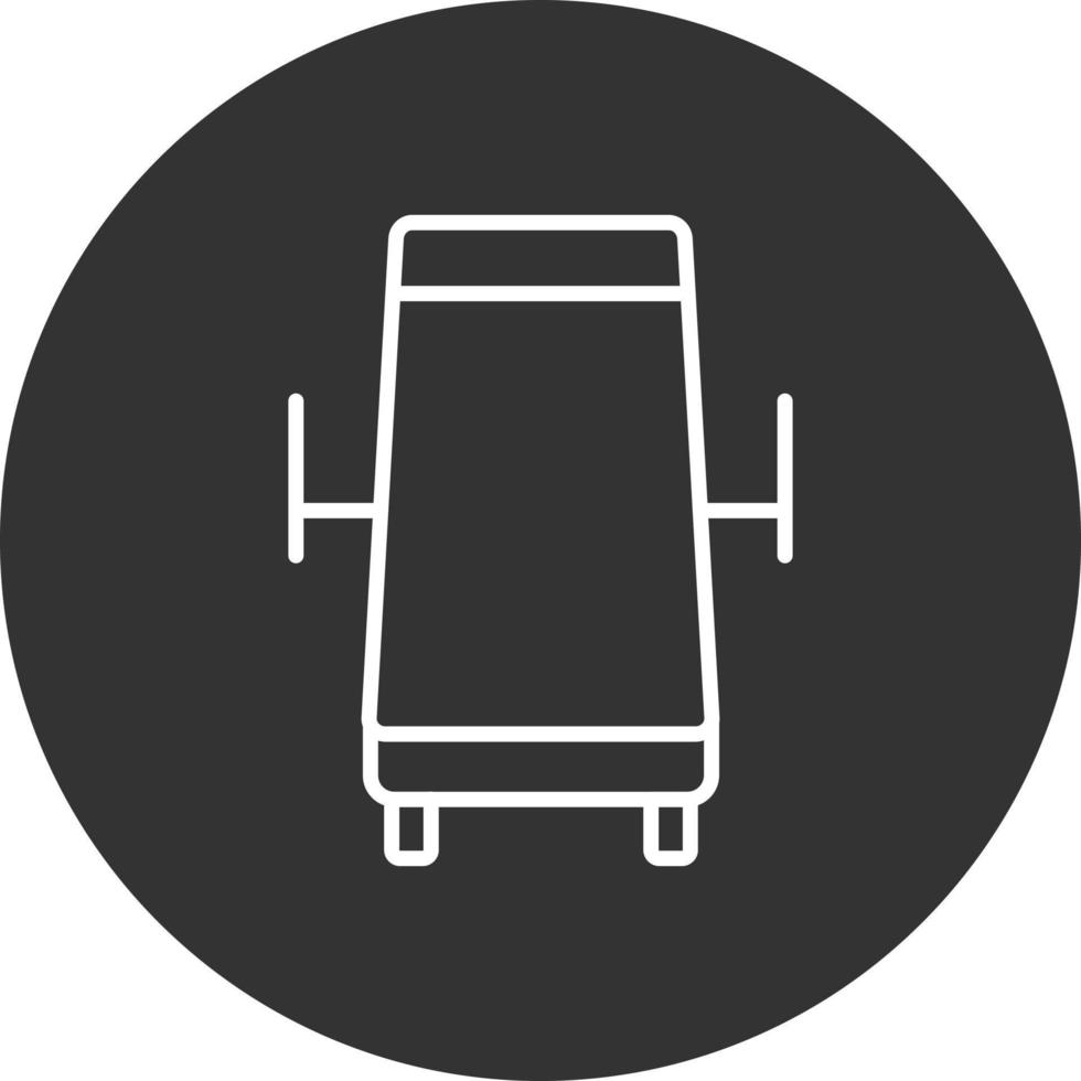Table Line Inverted Icon vector