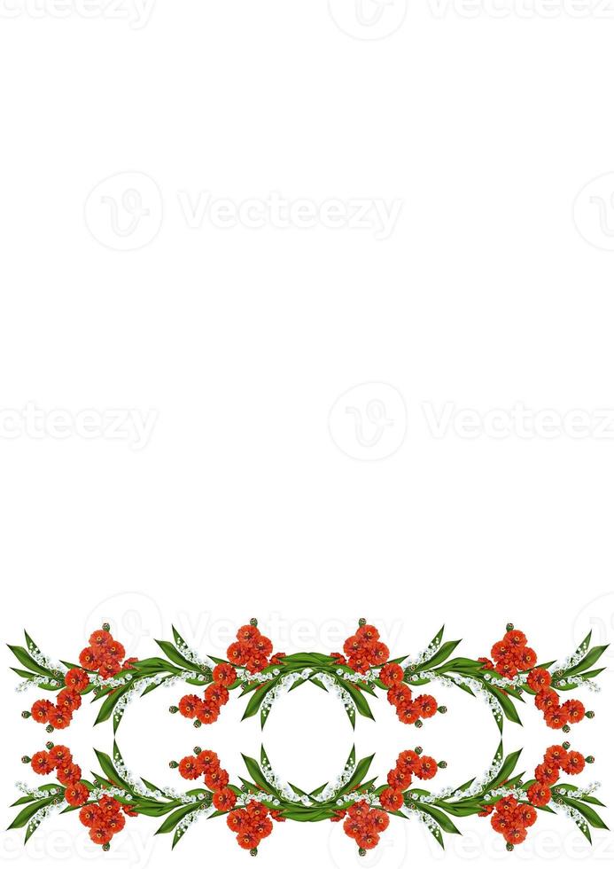 spring flowers isolated on white background photo