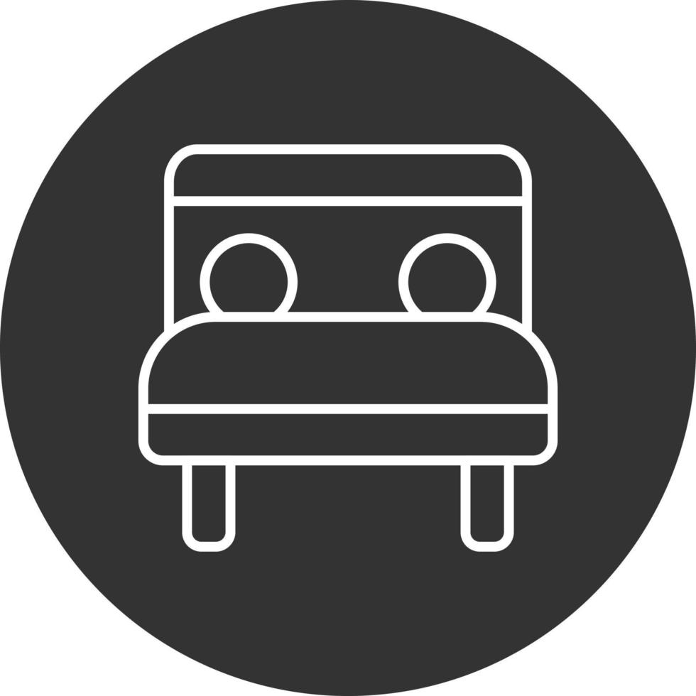 Bed Line Inverted Icon vector