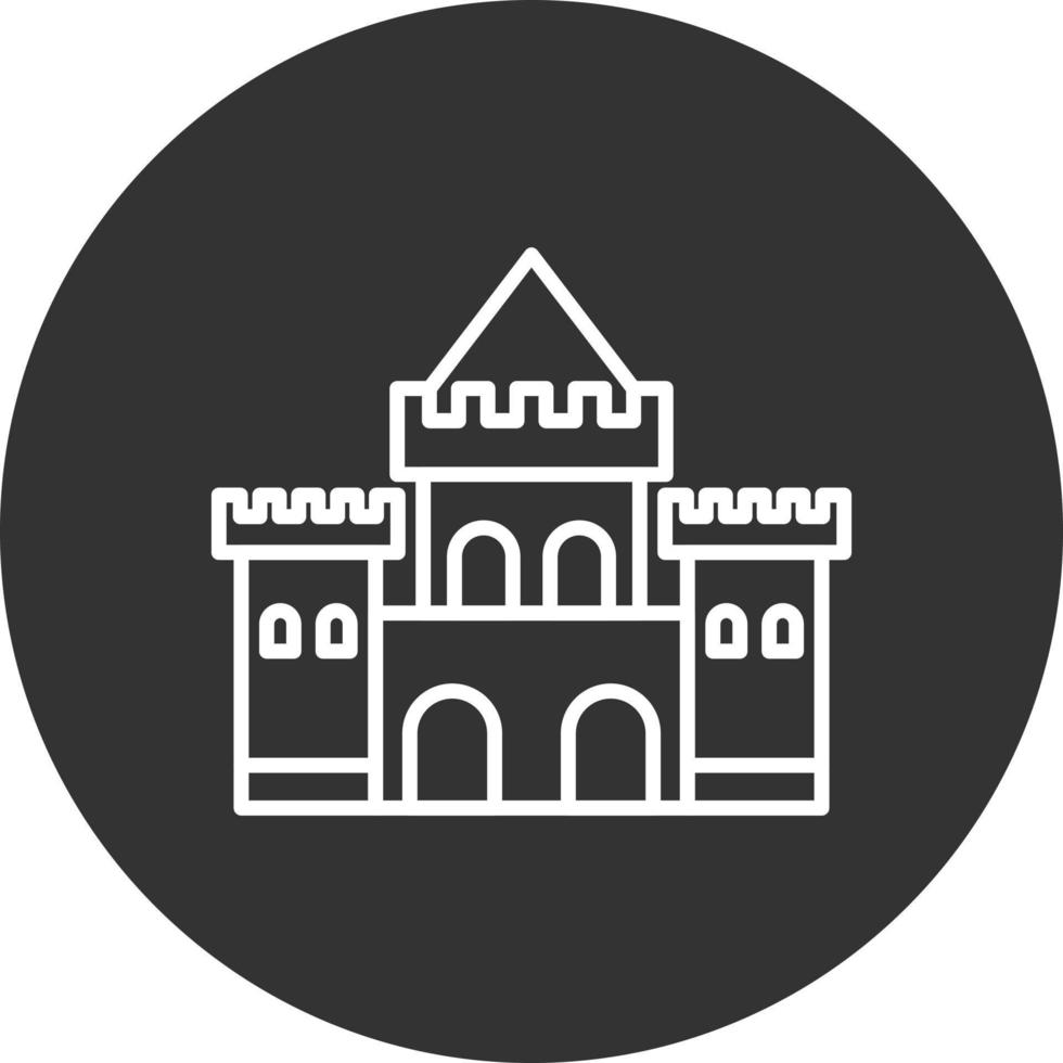 Palace Line Inverted Icon vector