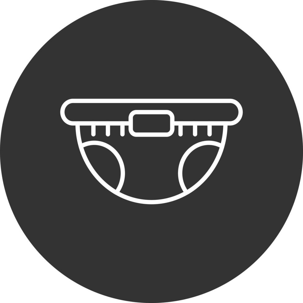 Diaper Line Inverted Icon vector