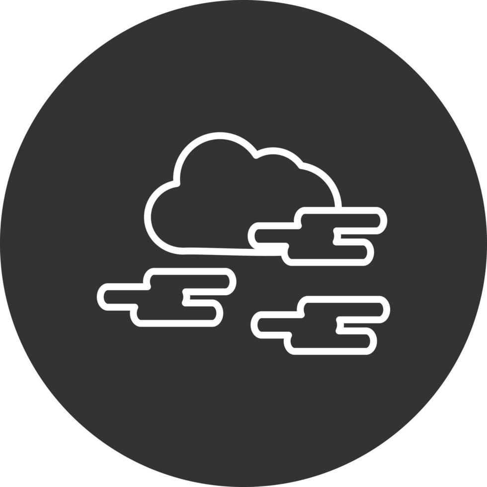 Fog Line Inverted Icon vector