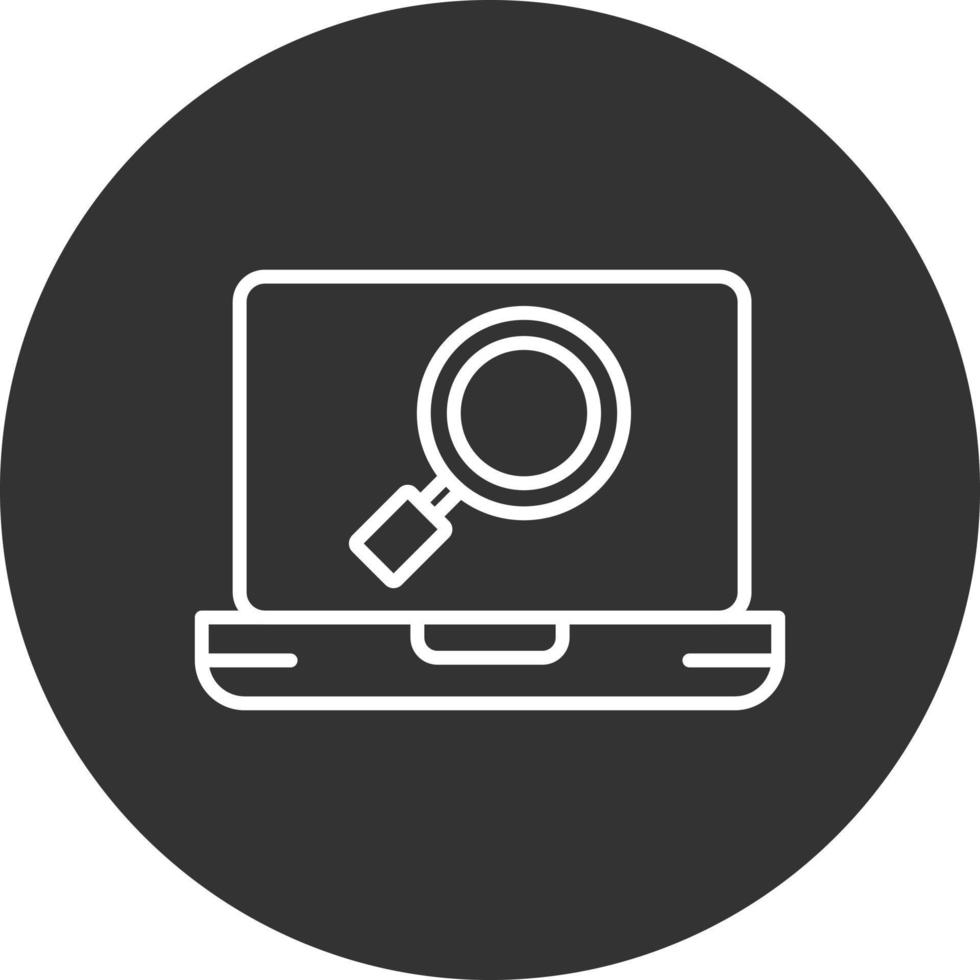 Search Line Inverted Icon vector