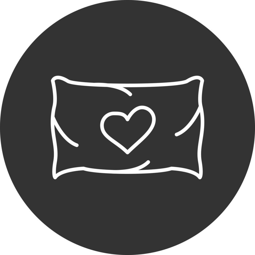 Pillow Line Inverted Icon vector