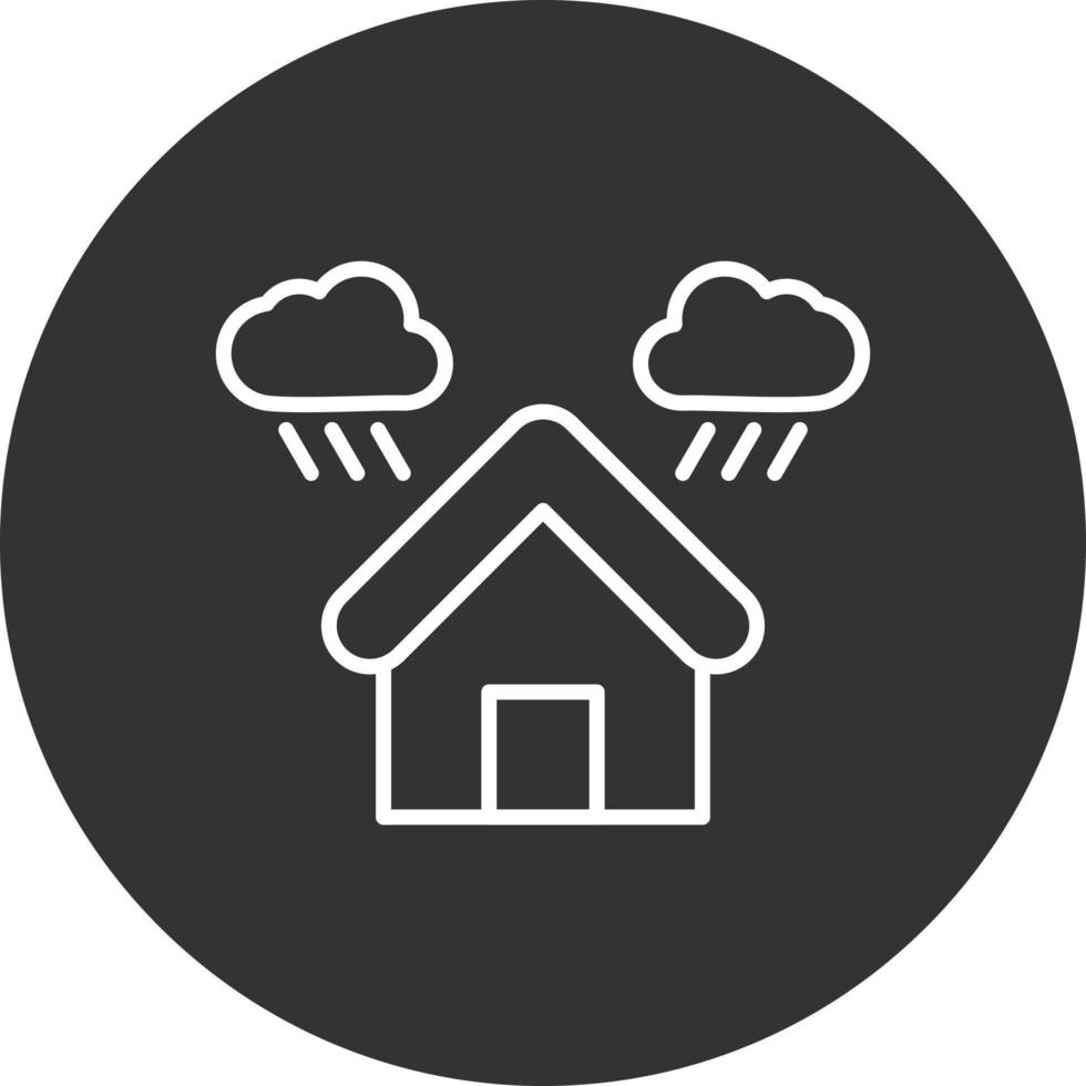 Shelter Line Inverted Icon vector