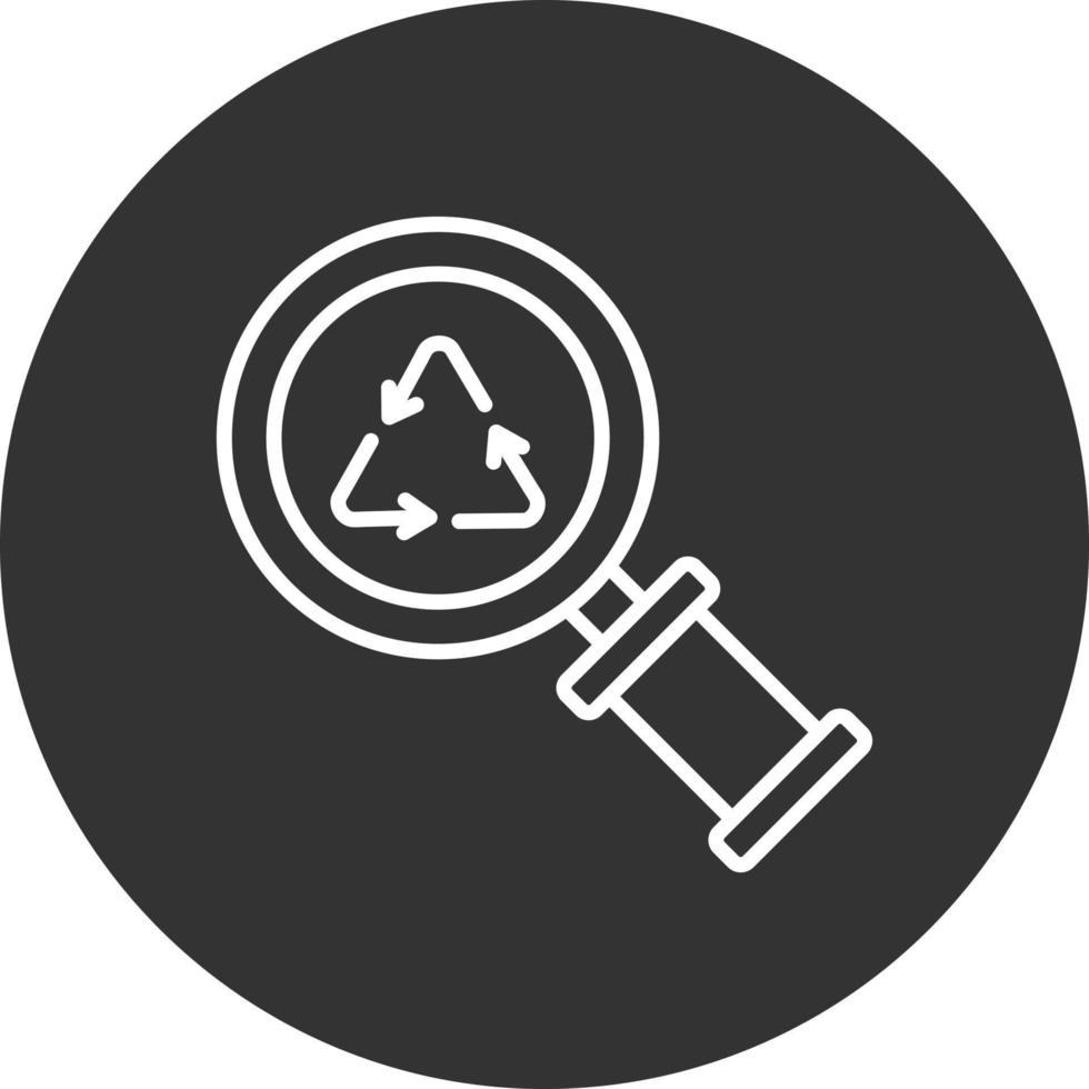 Recycling Line Inverted Icon vector