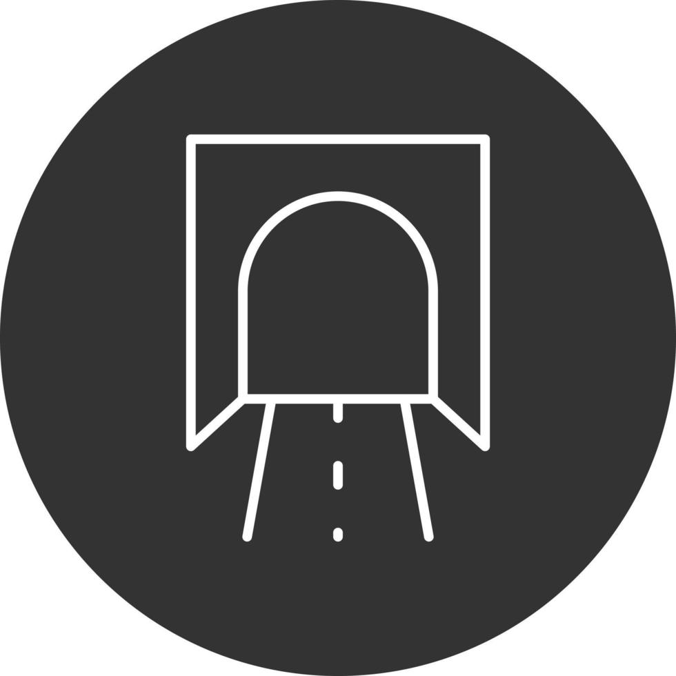 Tunnel Line Inverted Icon vector