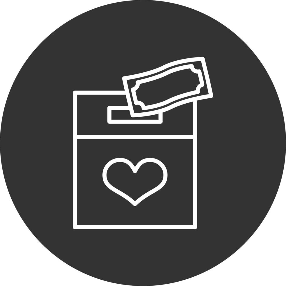 Charity Glyph Inverted Icon vector