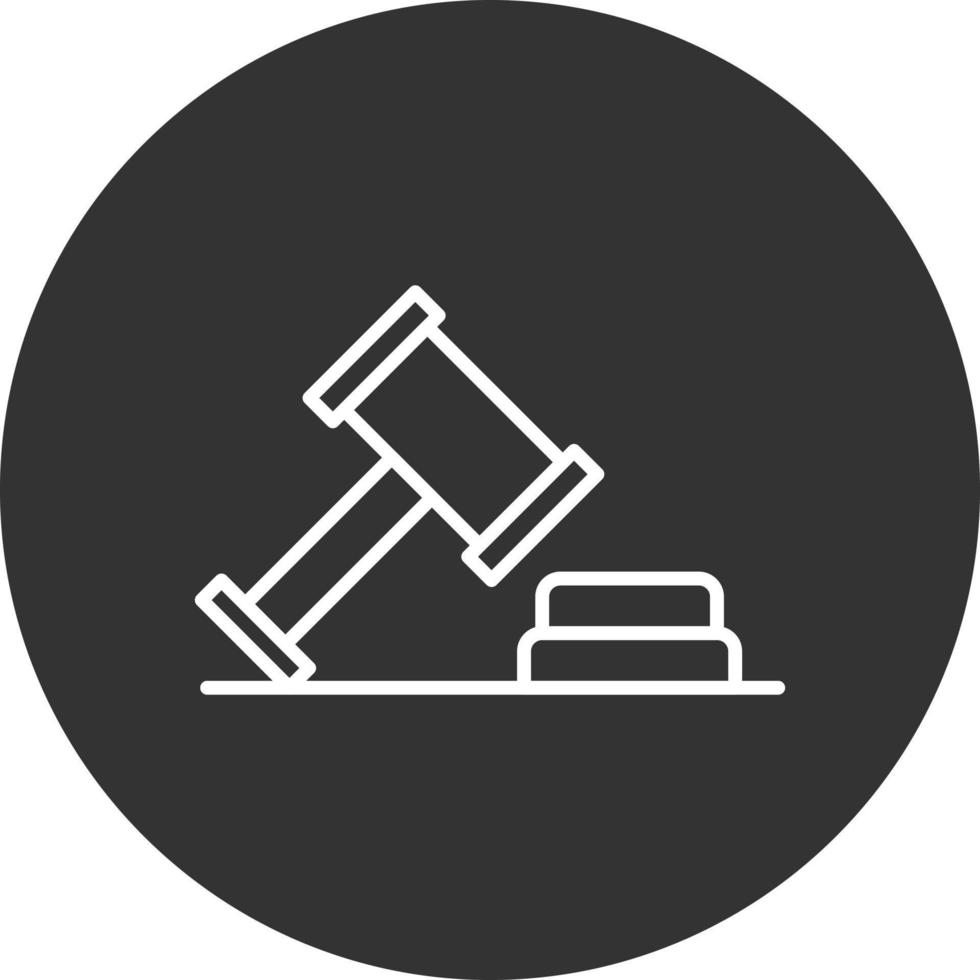 Law Line Inverted Icon vector