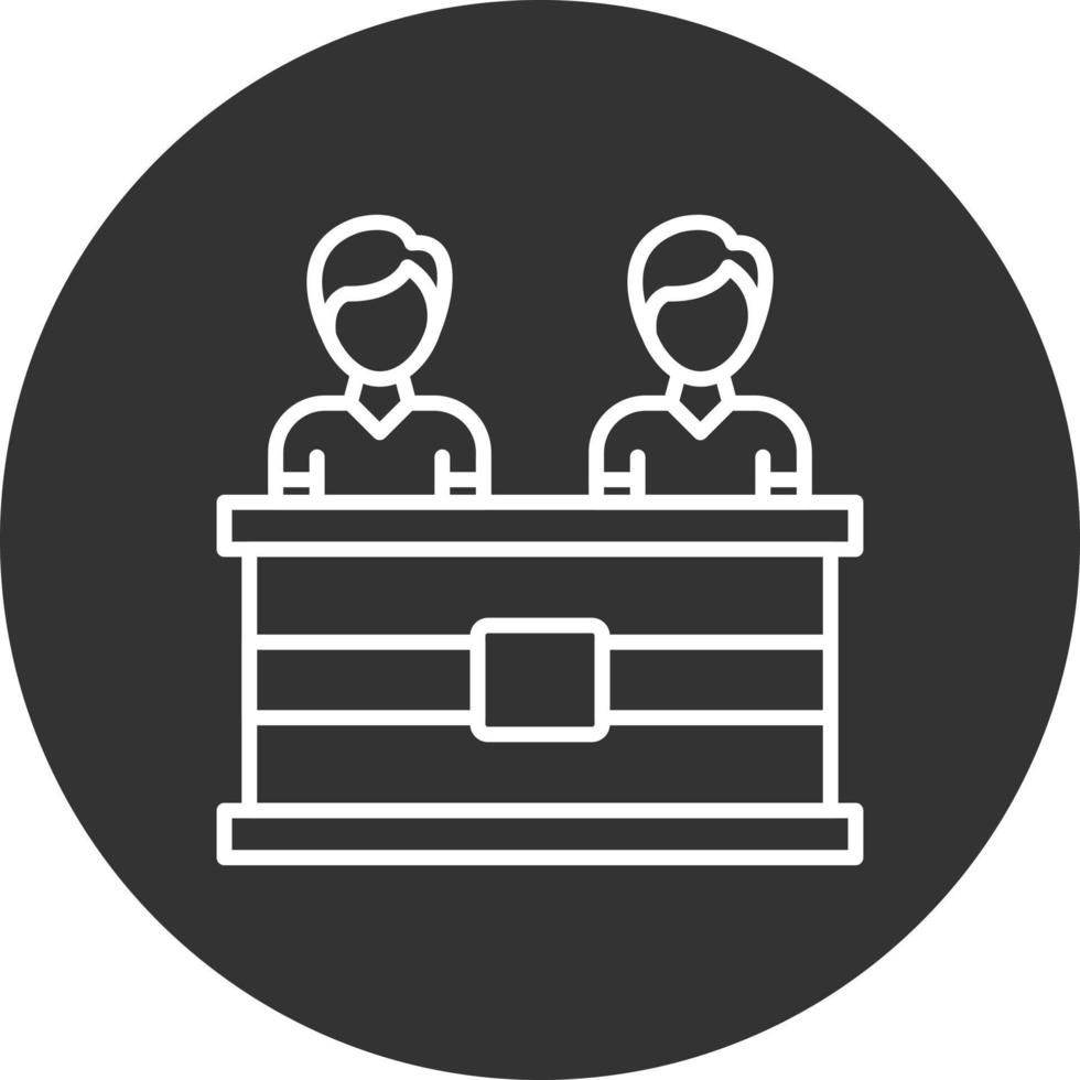 Jury Line Inverted Icon vector