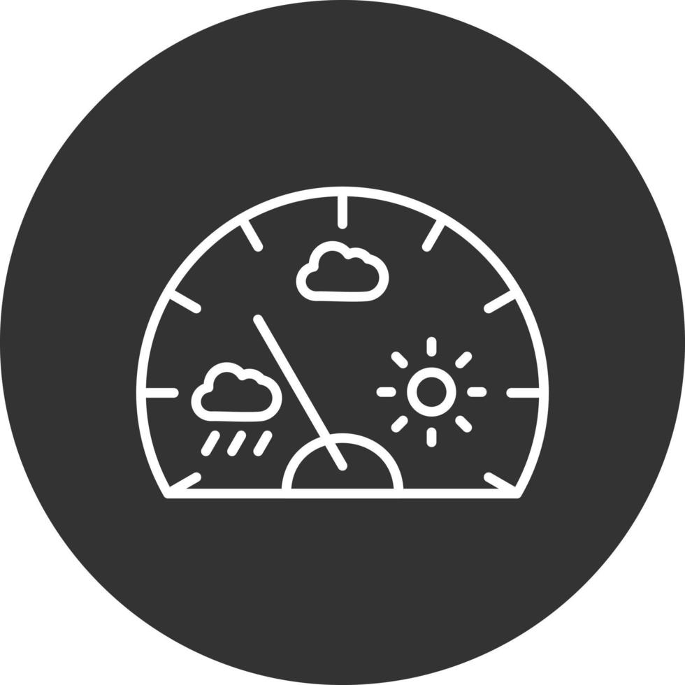Barometer Line Inverted Icon vector