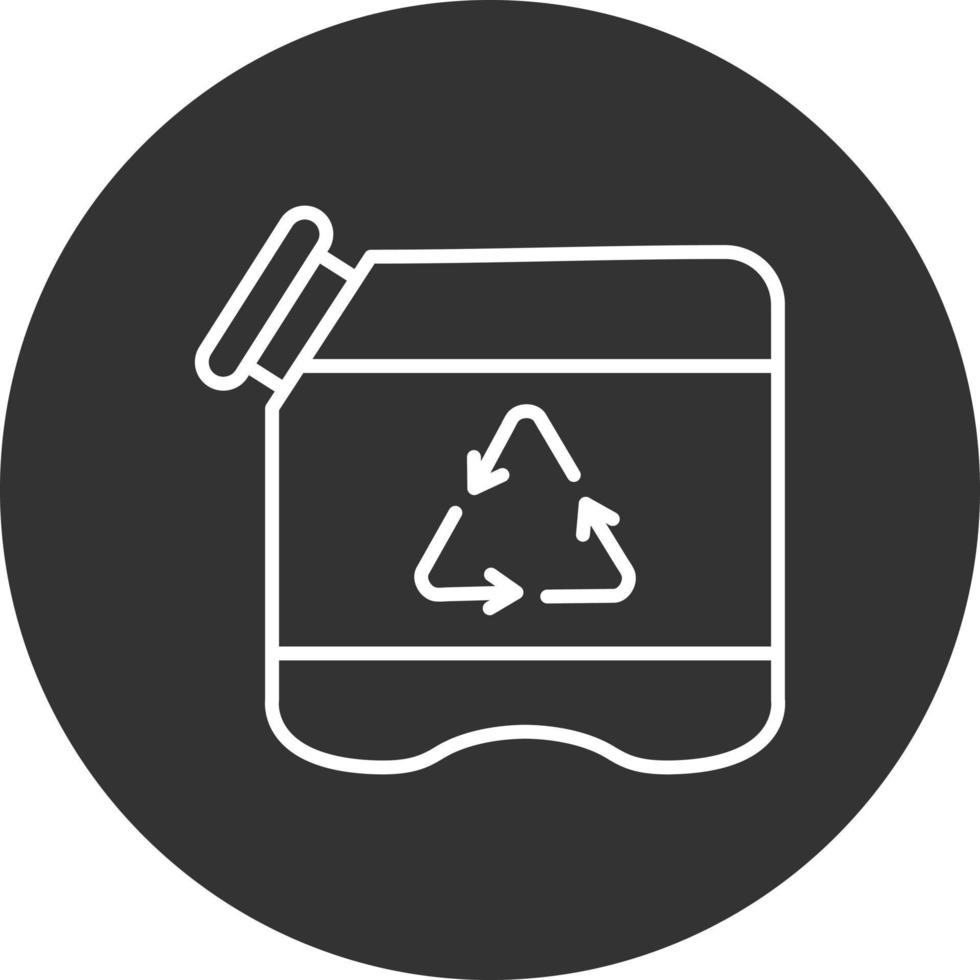 Gallon Line Inverted Icon vector