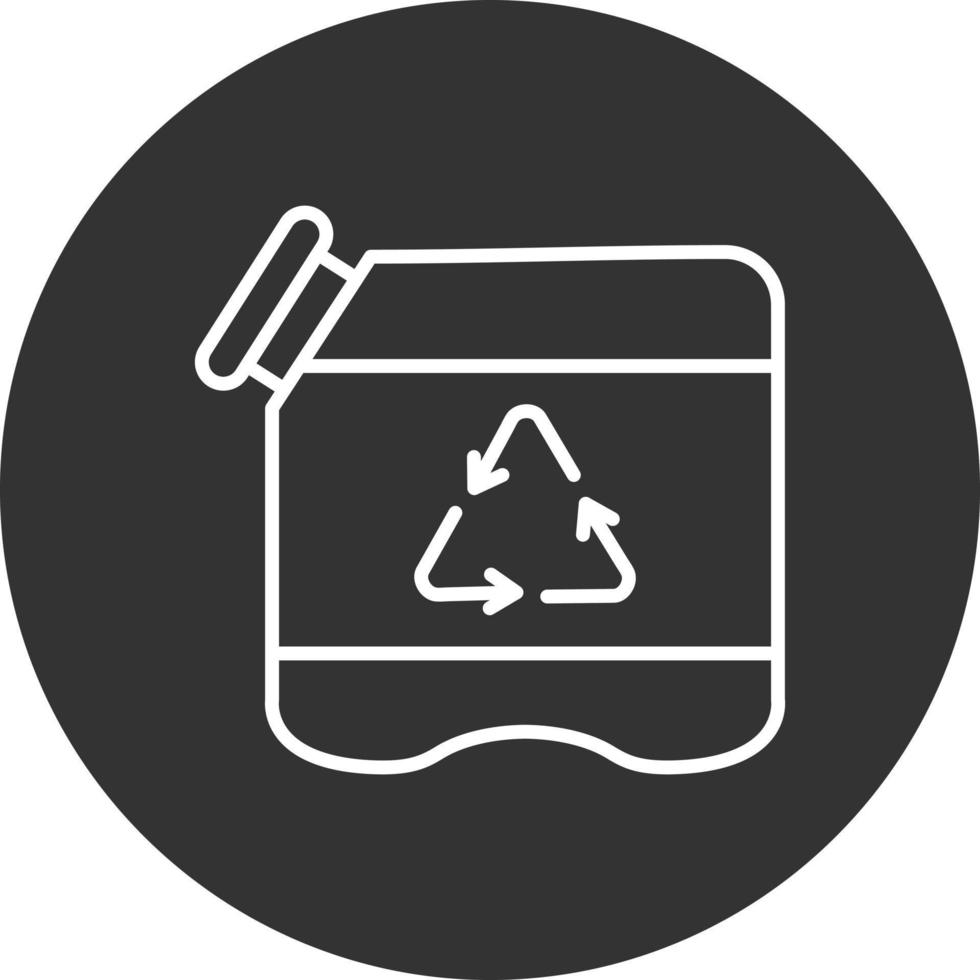 Gallon Line Inverted Icon vector