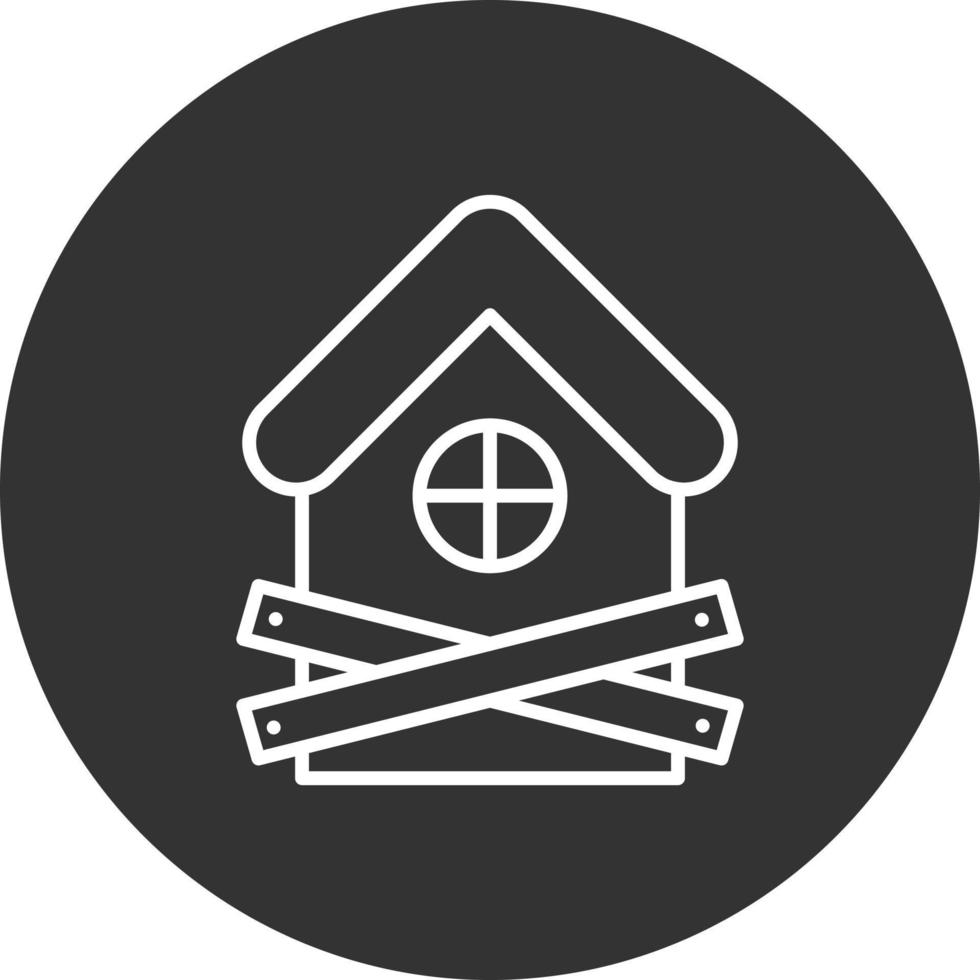 Eviction Line Inverted Icon vector