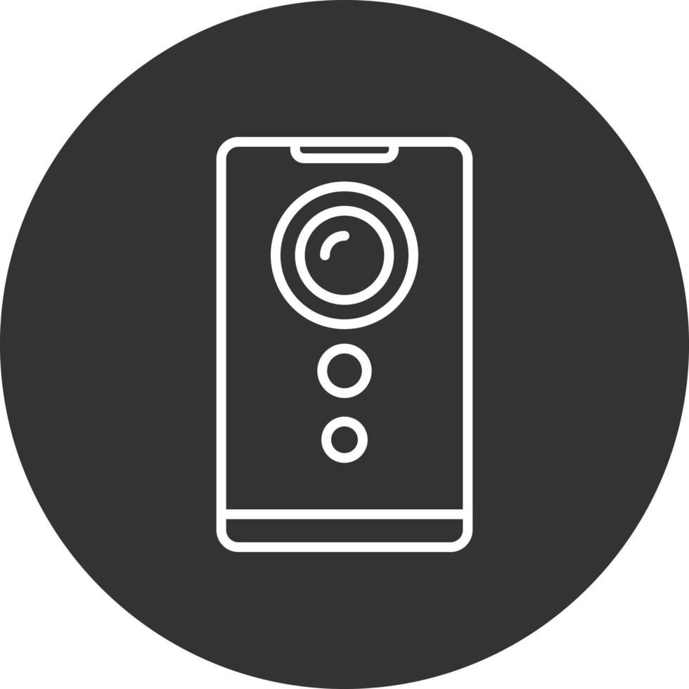 Smartphone Line Inverted Icon vector