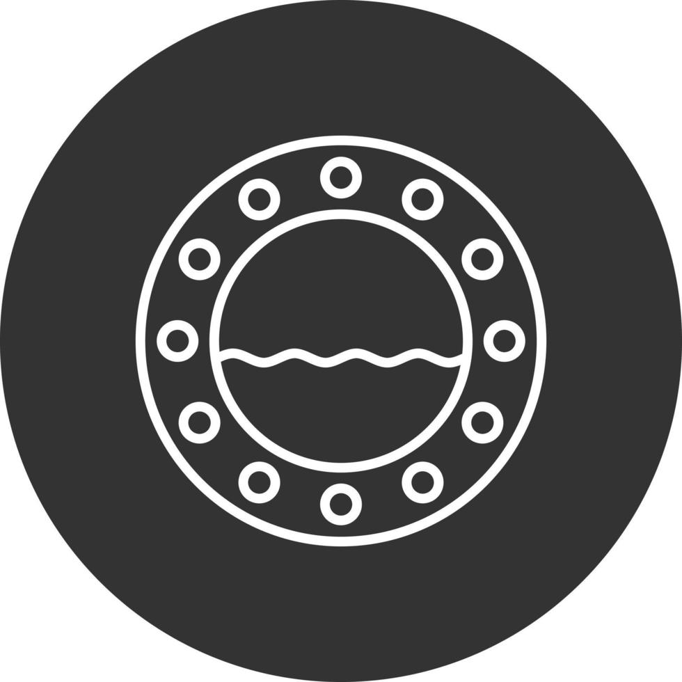 Porthole Line Inverted Icon vector