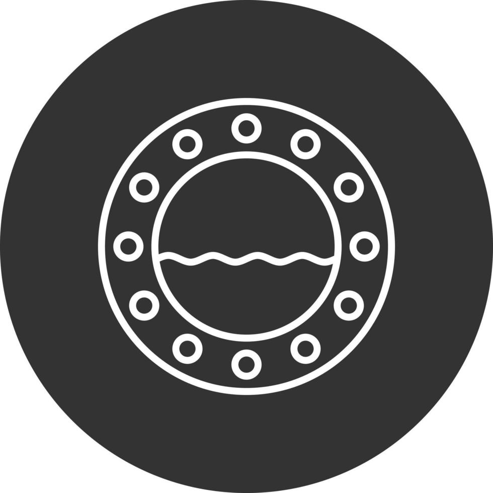 Porthole Line Inverted Icon vector