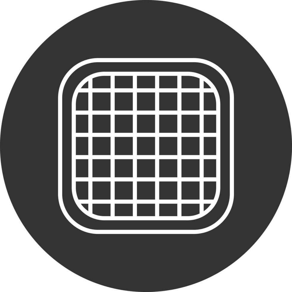 Waffle Line Inverted Icon vector