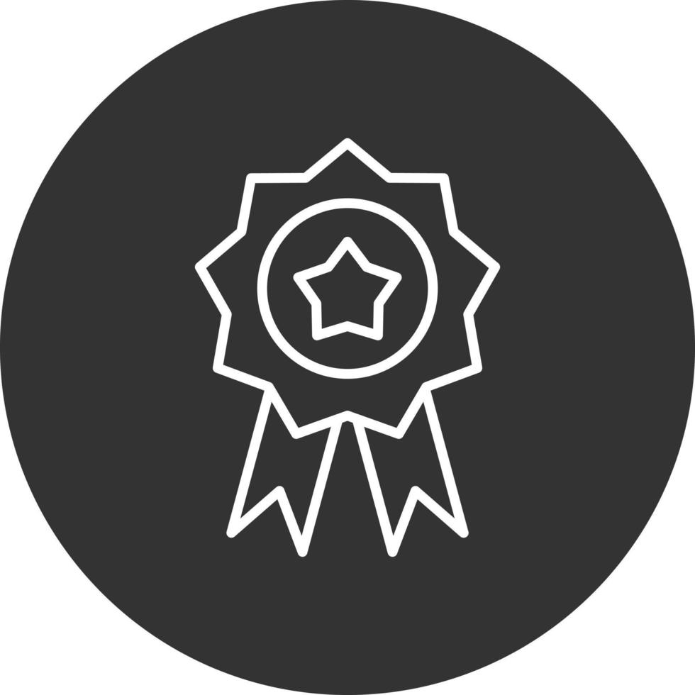 Badge Line Inverted Icon vector