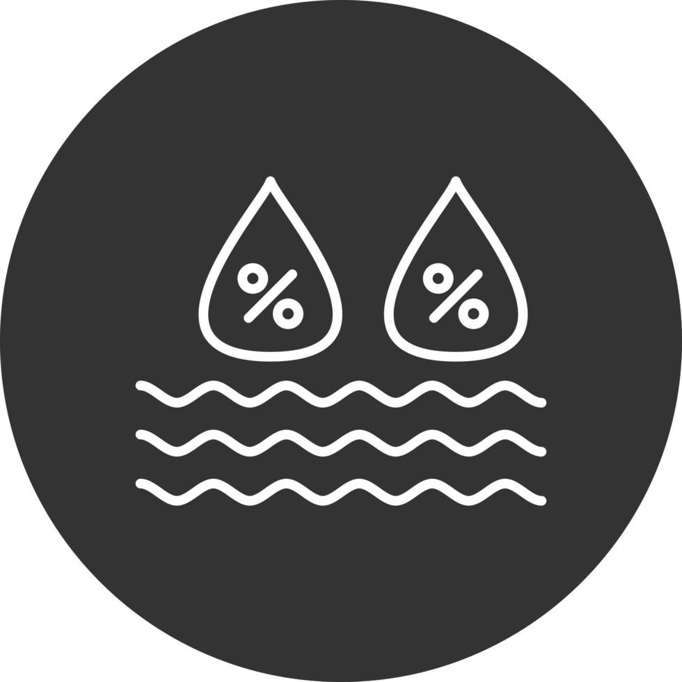 Humidity Line Inverted Icon vector