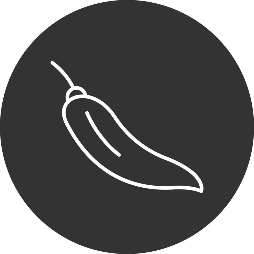 Chilli Line Inverted Icon vector