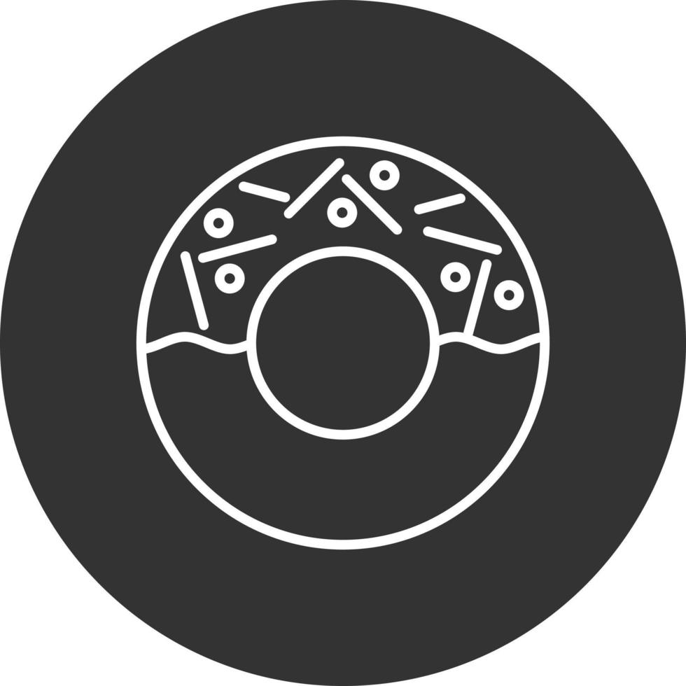 Donut Line Inverted Icon vector