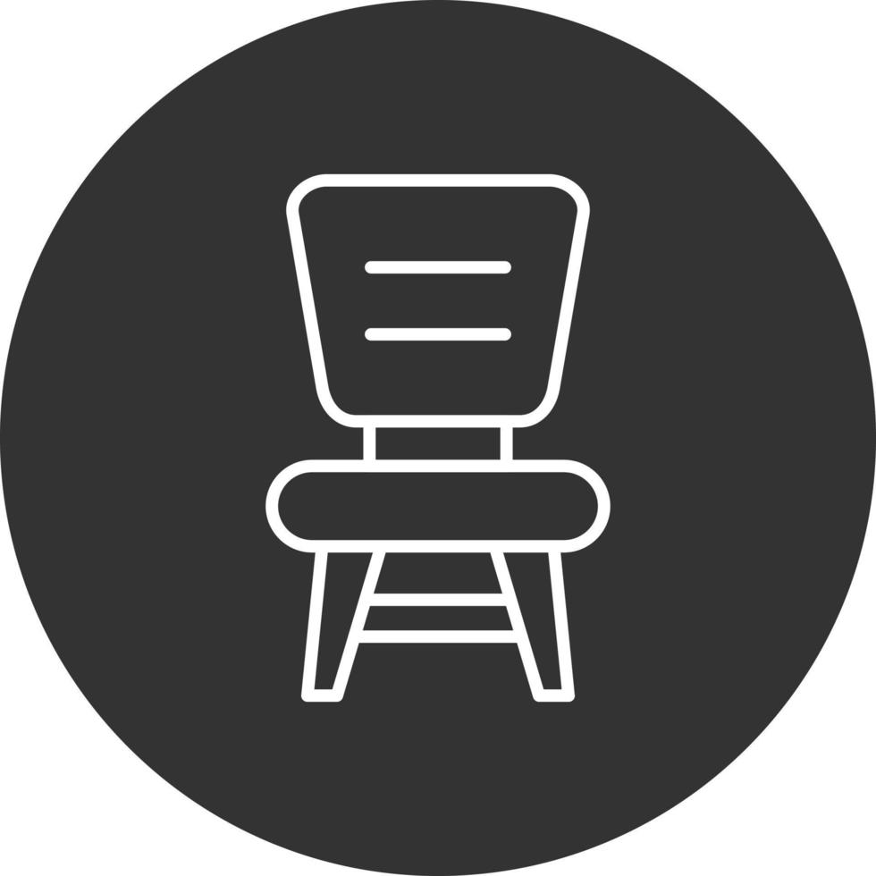 Chair Line Inverted Icon vector