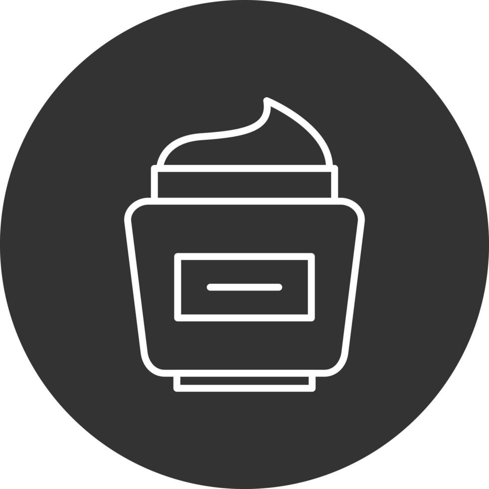 Face Cream Line Inverted Icon vector
