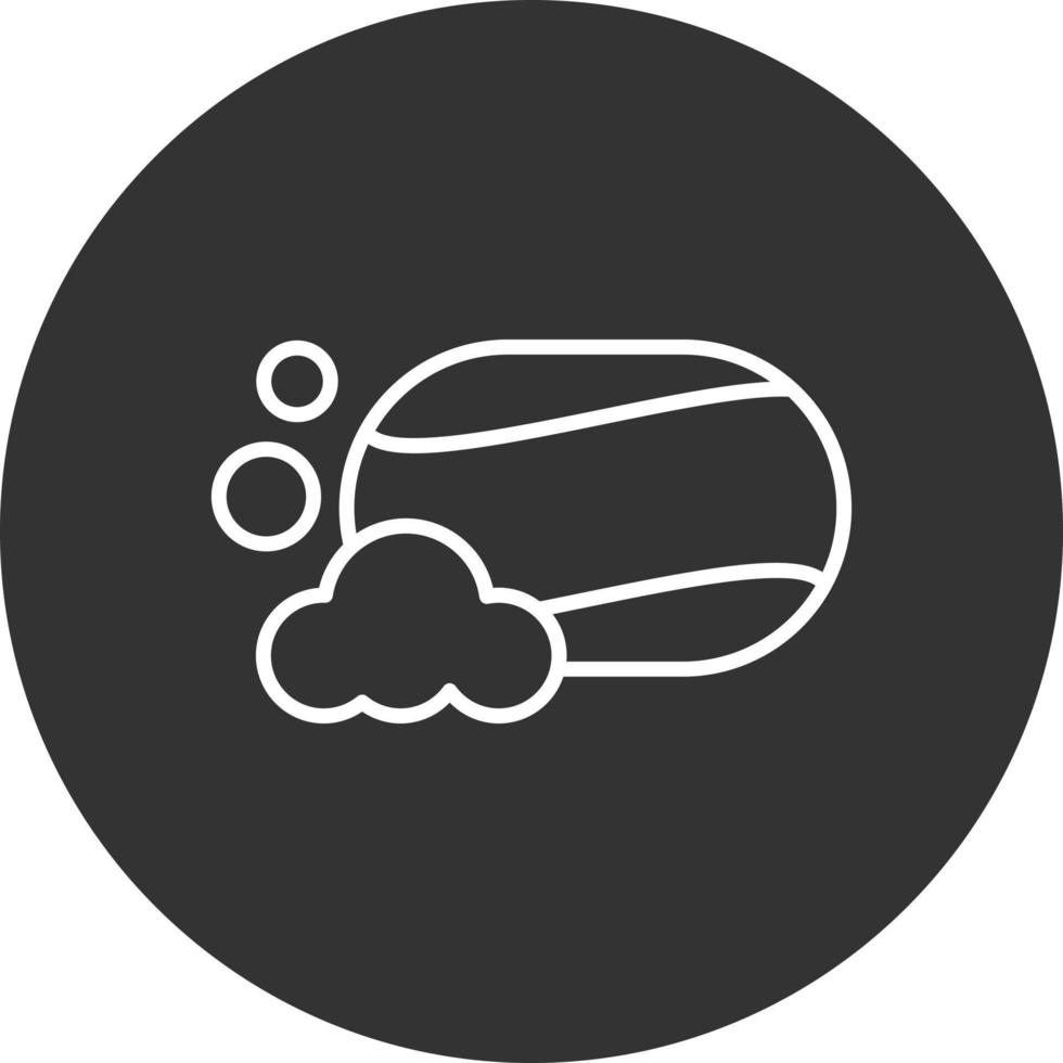 Soap Line Inverted Icon vector