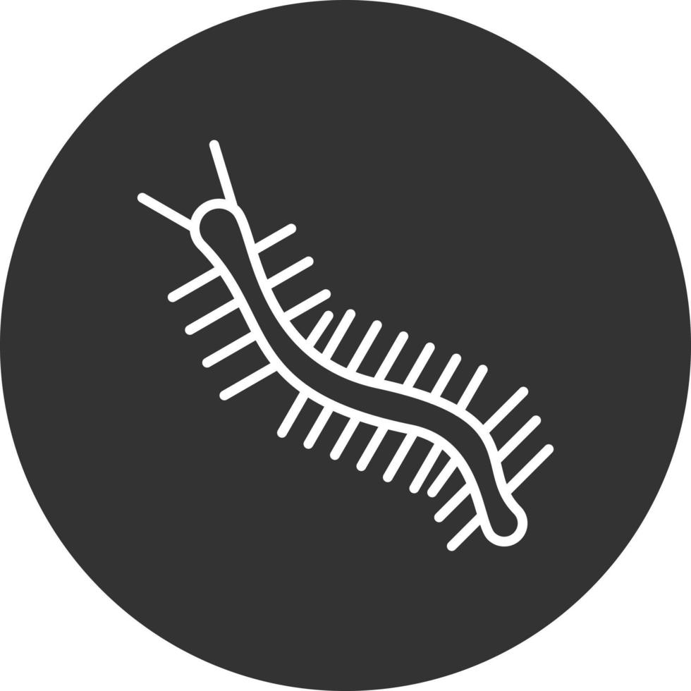 Centipede Line Inverted Icon vector