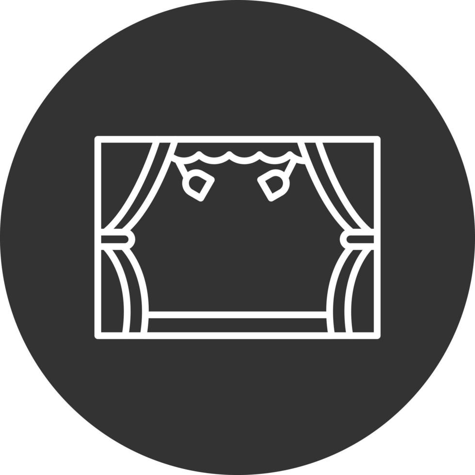 Stage Line Inverted Icon vector