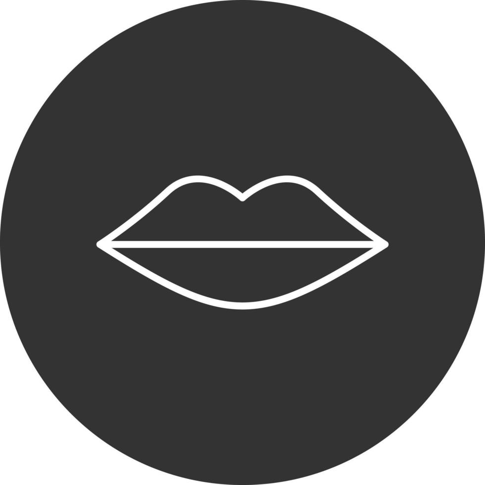 Lips Line Inverted Icon vector