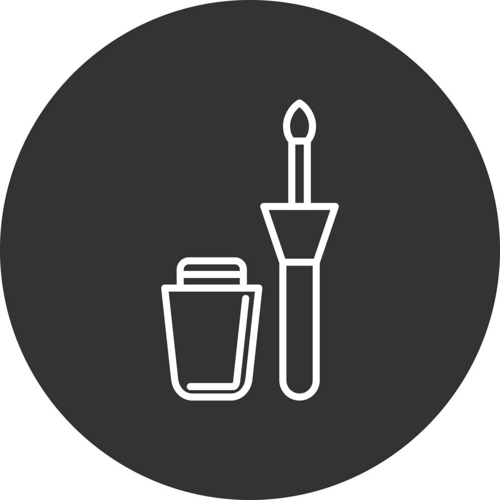 Eyeliner Line Inverted Icon vector